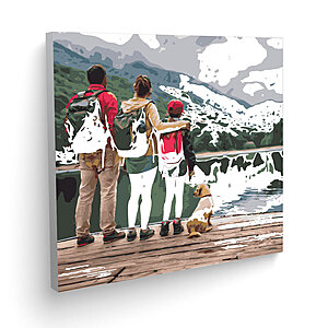 Custom Paint by Numbers 50x50 FRAME - custom paint-by-numbers, paint-by-numbers kit, paint your photo, personalized paint-by-numbers Custom Paint by Numbers 50x50 FRAME - Pieces