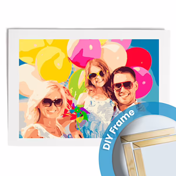 Paint by numbers 70x50 - DIY FRAME - custom paint-by-numbers, paint by numbers kit, paint your photo, personalized paint by numbers, painting from photo paint by numbers from photo, DIY frame