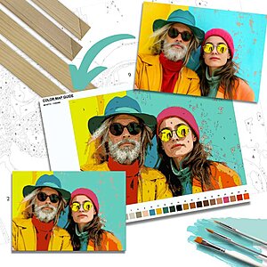 Paint by numbers 70x50 - DIY FRAME - custom paint-by-numbers, paint by numbers kit, paint your photo, personalized paint by numbers, painting from photo Your photo as Paint by Numbers kit - Paint it, Hang it!