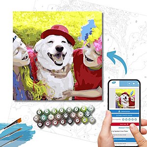 Paint by numbers 50x50 - DIY FRAME  -  Pieces