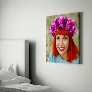 photo on canvas on the wall 